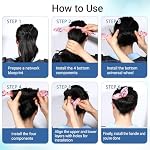 4 Pcs Deft Hair Bun Maker French Twist Rabbit Ear Bun Twister Hair Bun Maker Twist Bun Hair Band Donut Quick Twister Deft Hair Bun Makers for Women & Girls Hair Styling Accessories - Image 4