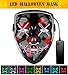 LED Halloween Mask Light up Mask purge Mask Halloween Festival Party for Men Women Kids White