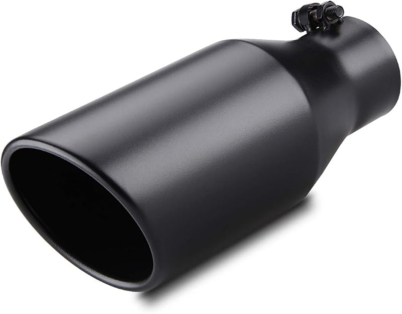 Ponteira de escapamento LCGP em aço inoxidável com entrada de 7,62 cm, saída de 12,7 cm e comprimento de 30,48 cm – 1 unidade