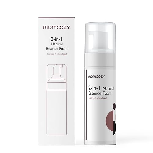 Momcozy Espuma refrescante de esencia natural posparto, 2 en 1, árbol de té de hamamelis, espuma de tacto suave para maternidad, mujeres, madres,