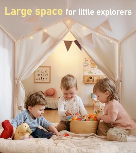 image for Little Dove Kids Tent, Play Tent with Star Lights, Large Play Tents wi