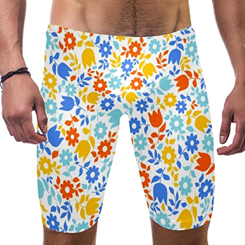 Traje de baño swim jammer para hombre HUI JIN SHOP de flores pequeñas desde talla S a 3XL
