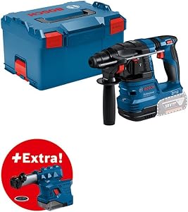 Bosch Professional 18V System Akku Bohrhammer GBH 18V-22 (mit SDS plus, KickBack Control und Vibration Control, inkl. GDE 18V-12, L-BOXX, ohne Akku/Ladegerät)