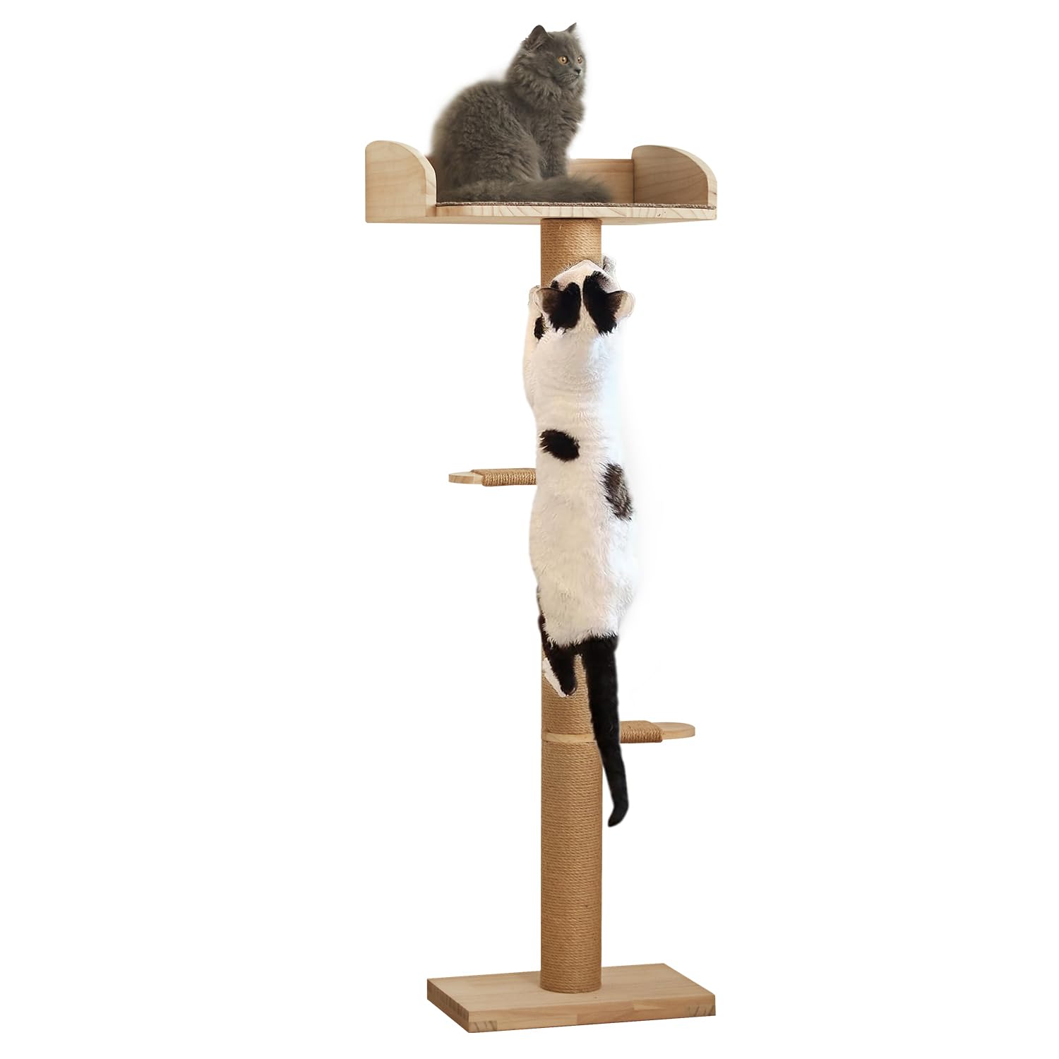Perchoir de fenêtre pour chat de 122 cm avec hamac et griffoir
