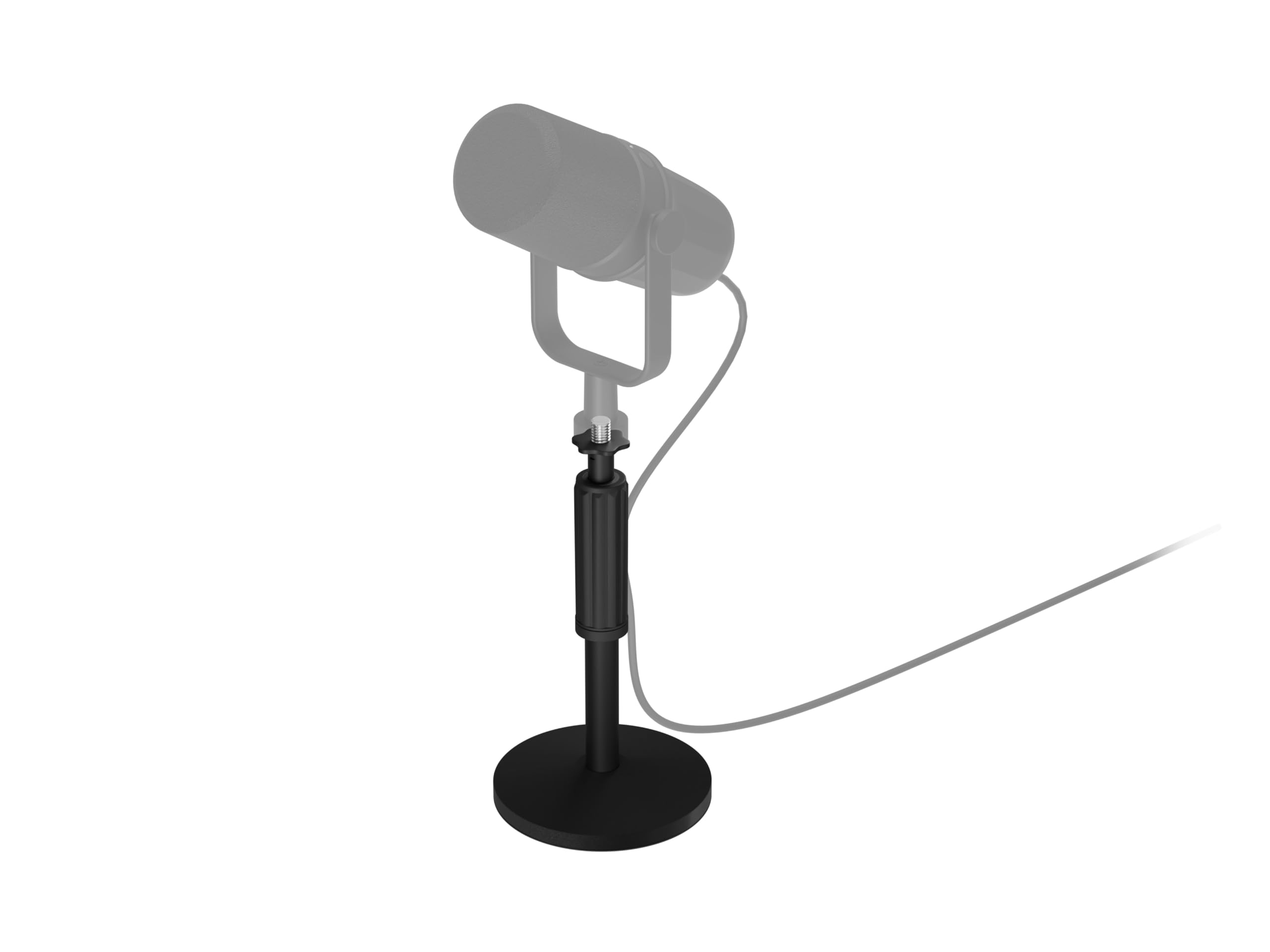 Genesis Thulium - Supporto per microfono da tavolo 350D, altezza regolabile 20-32 cm, base antiscivolo, filettatura da 3/8" + adattatore da 5/8", stabile supporto da scrivania per streaming, podcast