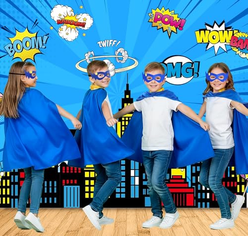 D.Q.Z Superhero-Capes and Masks for Kids Bulk 20 Sets Superhero Dress Up Party Capes Group Costume Birthday Gifts