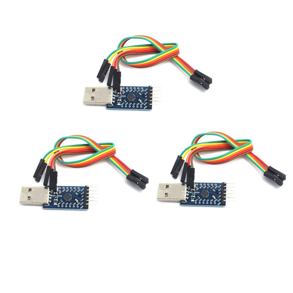 DollaTek 3Pcs Convertitore Serie CP2104 da USB 2.0 a modulo UART Ttl Compatibile con 6PIN e Migliore di CP2102