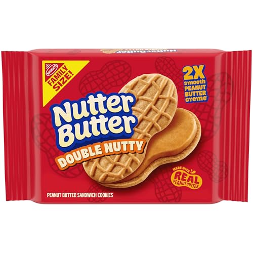Nutter Butter Double Nutty Peanut Butter Sandwich Cookies, 1 Pack (15.27 oz.)