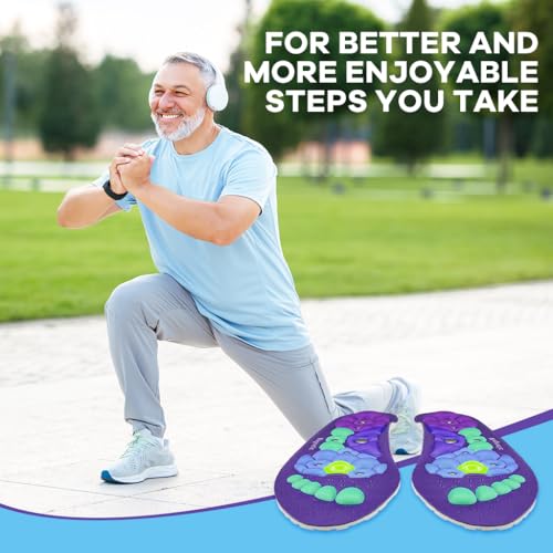 Image of HANNEA 1 Pair Acupressure Shoe Sole, Breathable Magnet Nubs Massager shoe insoles for men women Stimulate Blood Circulation, Relieve Tension - acupressure tools acupressure kit (Large Size EU 44-47)