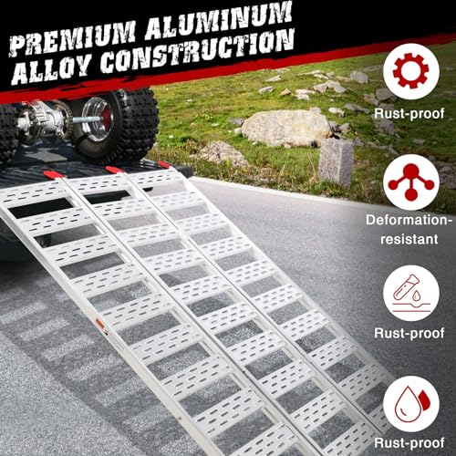 Rampa de carga de aluminio tri-fold, 1500 lbs capacidad miniatura 5