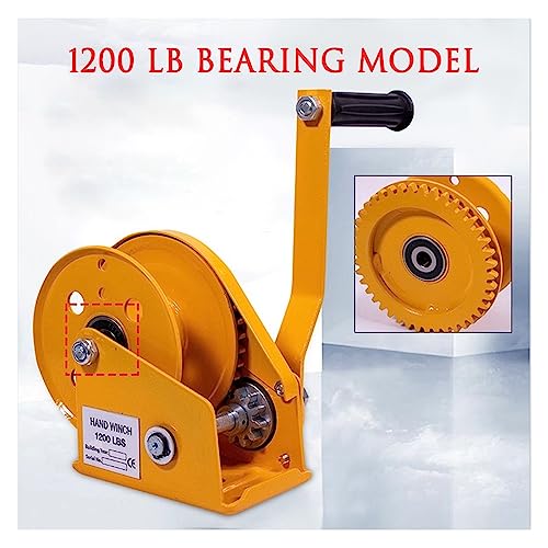 Winche manual eléctrico compacto 1200 lb con cable y gancho miniatura 3