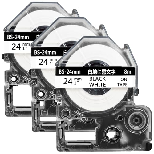 Amazon | テプラ テープ 24mm 白 互換 キングジム テプラPRO テープ