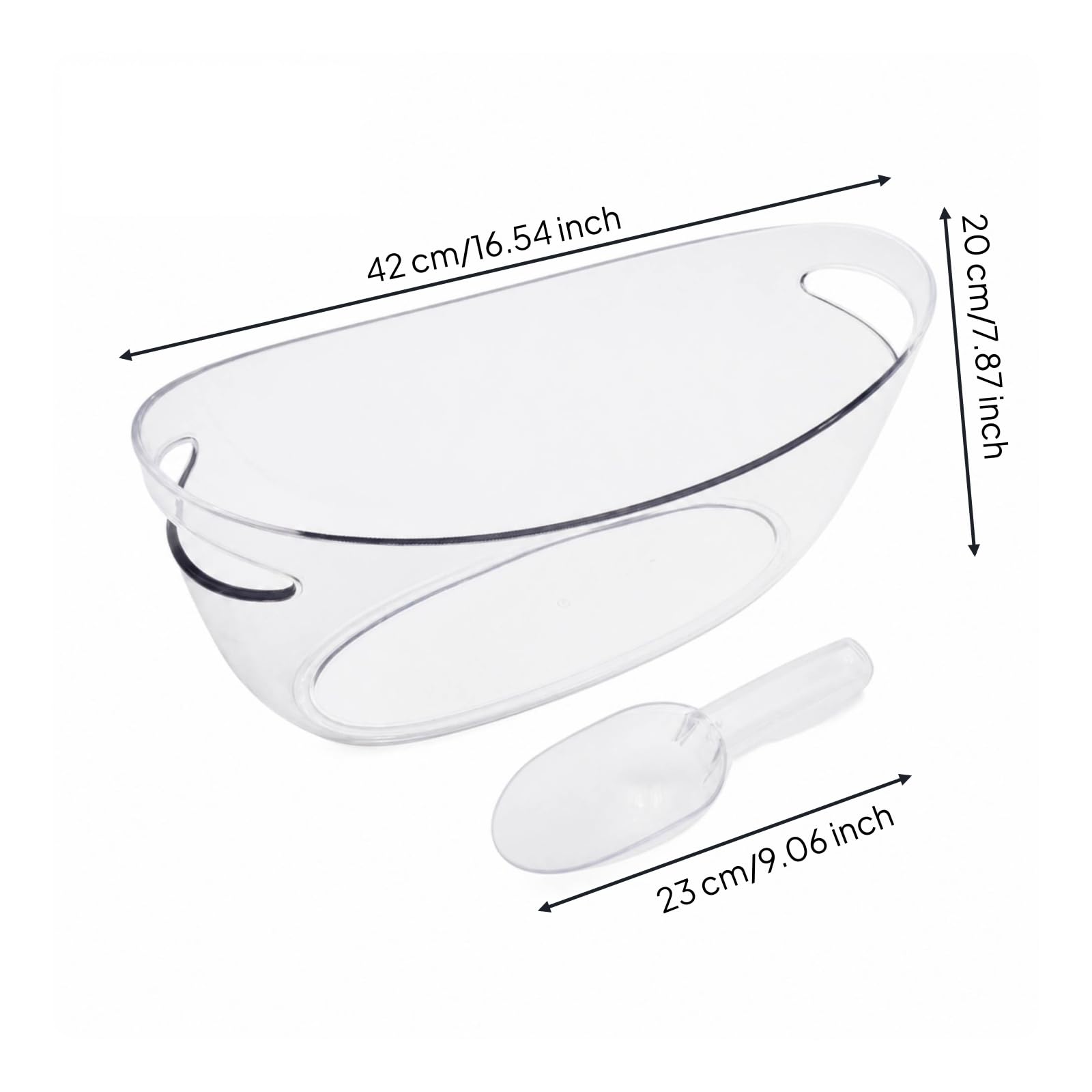Seau à Bouteilles Étanche Seau à Glace, size to 2, style to 2 | Transparent, En Plastique, pour espaces événementiels, Professionnels