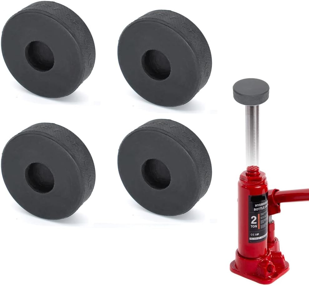 4Pcs Rubber Bottle Jack Pad Protector Adapter Car Jacking