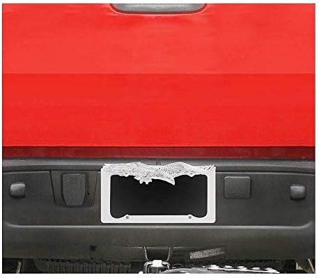 Chromed 3D Eagle Hawk License Plate Frame Die Cast Zinc Triple Chrome Plating Auto Car Truck SUV by Pilot Auto