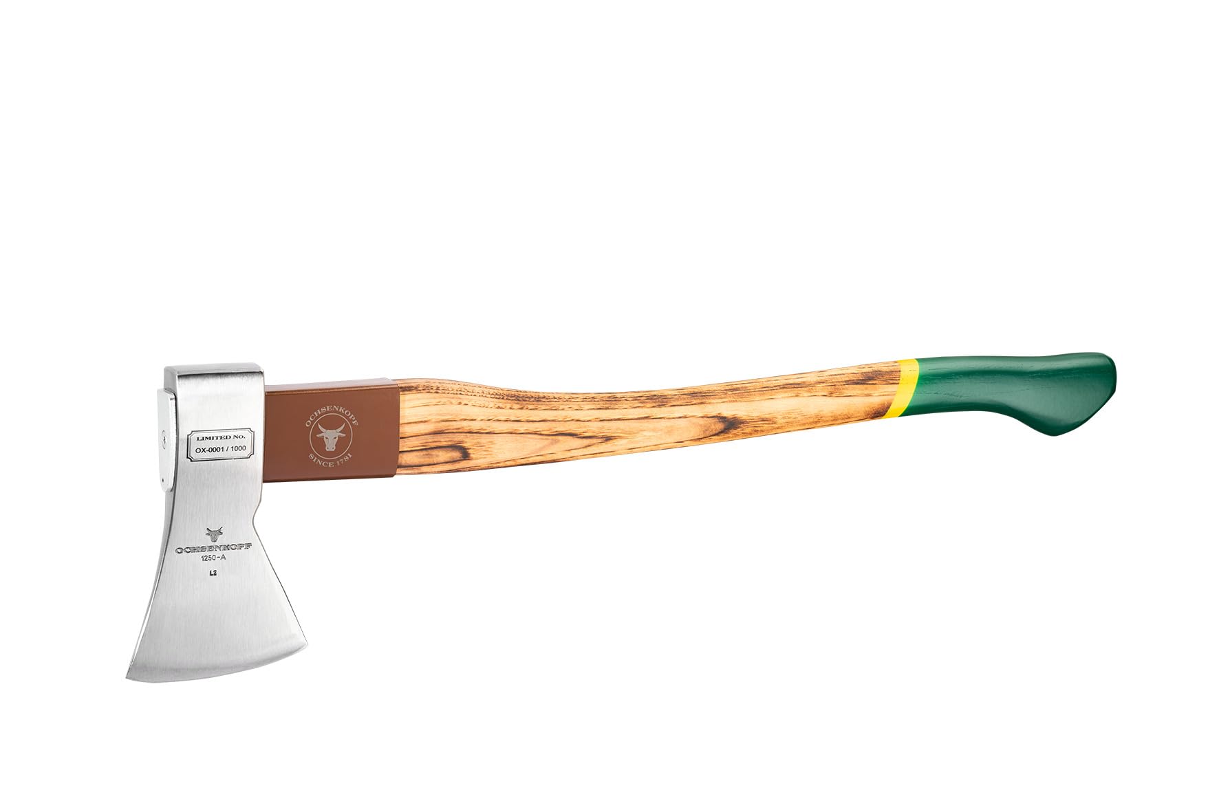 OCHSENKOPF Universal-Forstaxt Limited Edition | nummeriert & begrenzt auf 1.000 Stück | handgefertigt in Deutschland | Hickory-Stiel | in hochwertiger Holzkiste | Sammlerstück