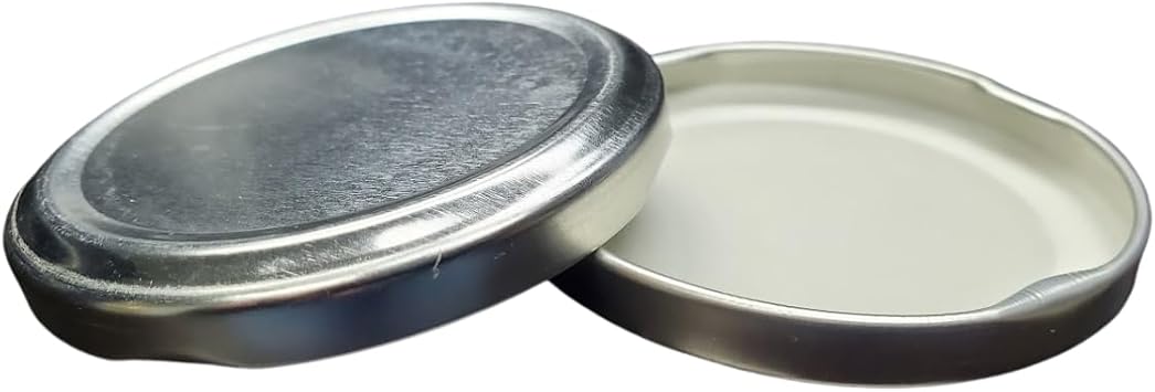70MM Silver Twist-Lug Metal with Plastisol Liner 12 PCS. One Dozen for Candle Jar, Canning Jar, Works with Lug Lid Jar