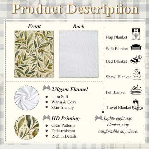 Couverture en fourrure vert olive anti-froid plaid léger lit - 8