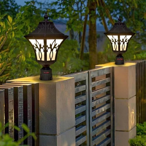 Image of Azurite Outdoor Aluminium dai Casting gate lamp Waterproof Unbreakable B-22 Holder, Exterior Beautiful Grey Outdoor Poles & Piller gate lamp (Include Bulb) (Pack of 1)