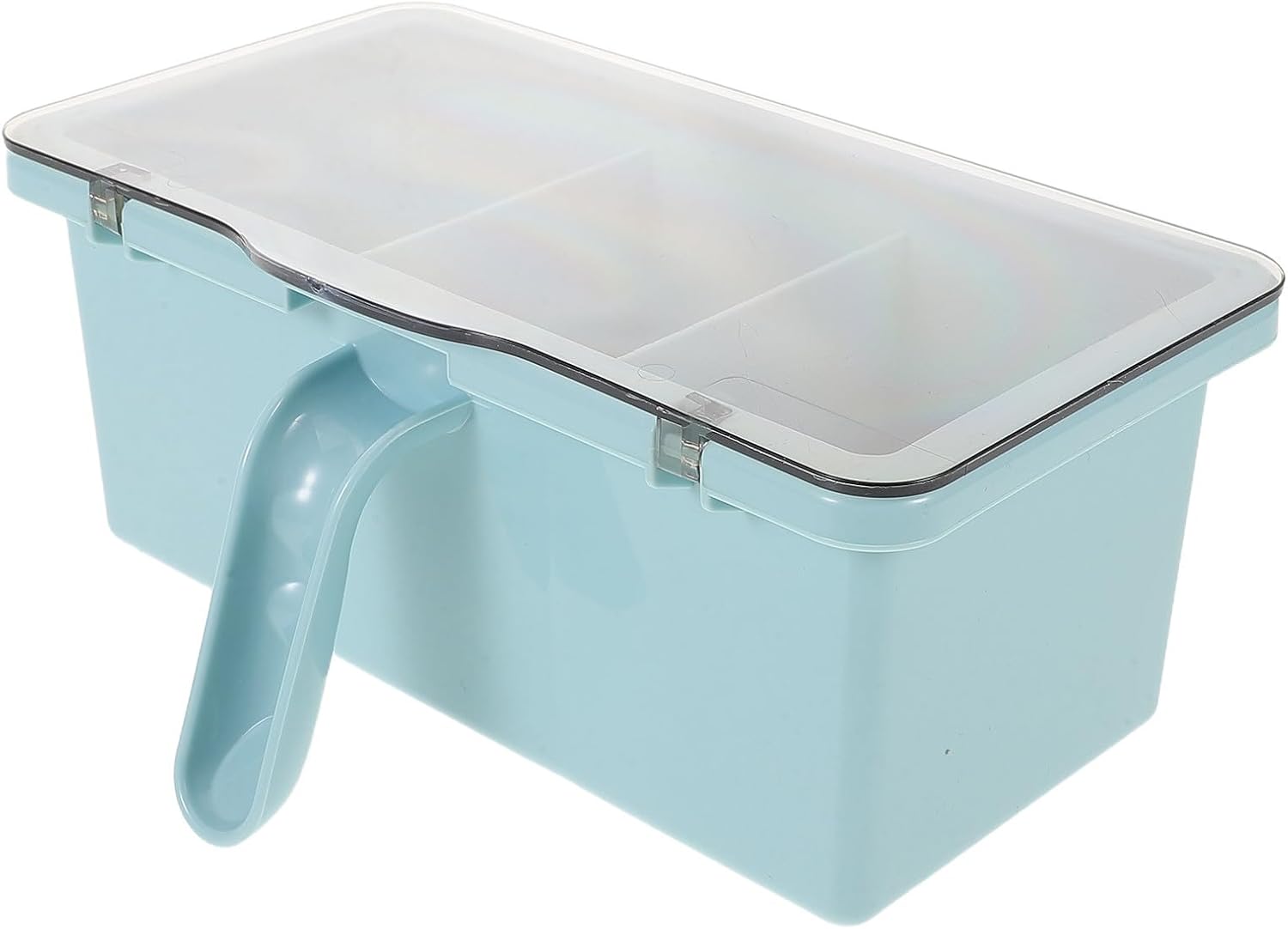 Zerodeko Kitchen Seasoning Storage Box with Airtight Lid and Multi-compartment Design, Plastic Spice Organizer for Salt Pepper Sugar, Includes Precision Spoon for Outdoor Picnics or Kitchen