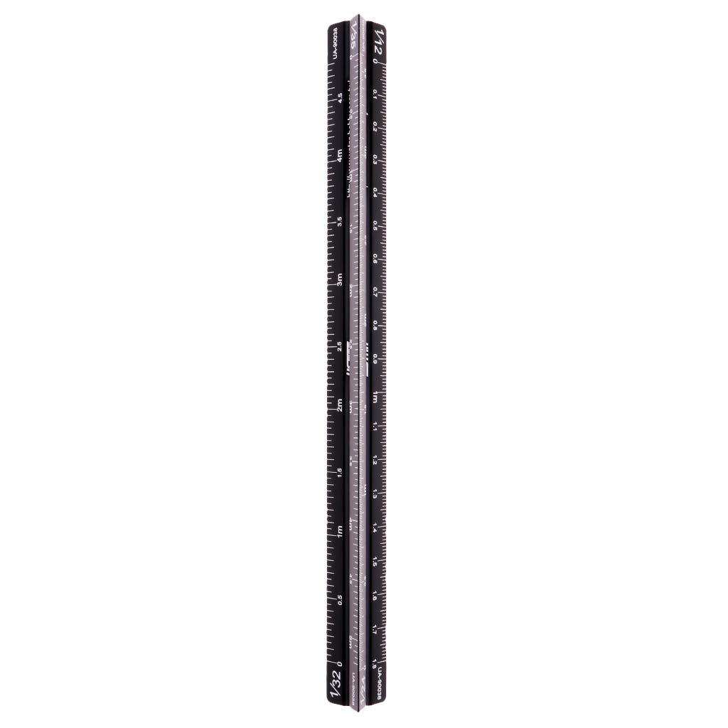 Règle Triangulaire 17 Cm En Métal - Pour Modélisme Aux échelles 1/12, 1/24, 1/32, 1/35, 1/48, 1/72 - Précise Et Durable