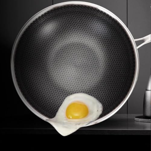 Wok de acero inoxidable con tapa de vidrio 12.6 pulg miniatura 3