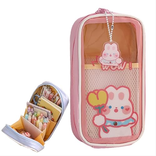 Hovaa Pencil Case Kawaii, Cute Pencil Case, Mäppchen Mädchen Teenager, Große Kapazität Federmäppchen,Bag Stationery Storage Organizer for School Supplies & Office Women Girl Cover