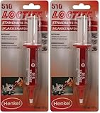 Loctite 510 Masterjoint, étanchéité plane, resine anaérobie pour surfaces métalliques, Seringue 25 ml (Lot de 2)