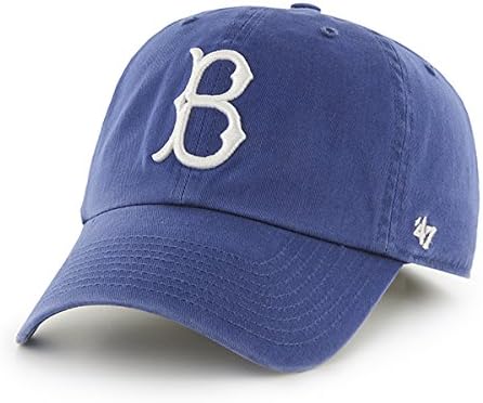 MLB Brooklyn Dodgers Coopers Town Logo Clean Up Royal Adjustable Hat