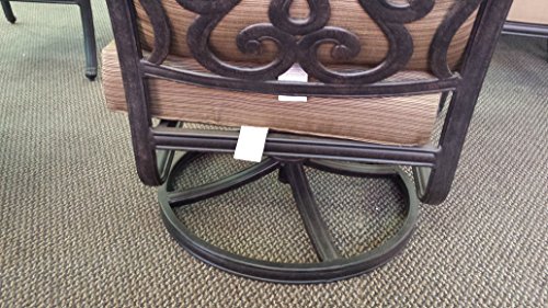 Santa Anita Outdoor Patio Set Of 4 Swivel Rocker Club Chairs Dark Bronze Cast Aluminum Sunbrella Cushions #TOP7