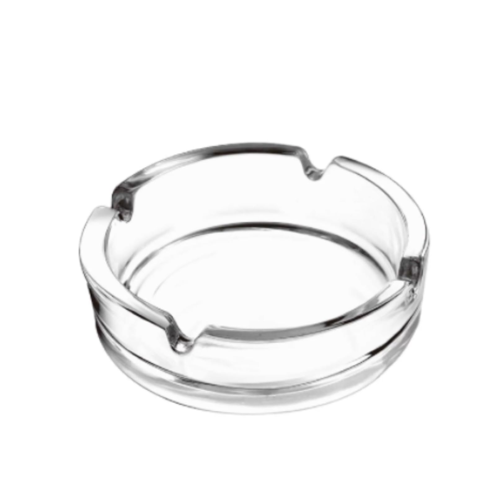 Posacenere in vetro trasparente, Posacenere in vetro for uso interno ed esterno trasparente 16x5,2 cm