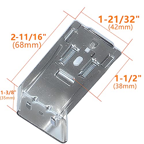 Apuxon 2Pcs Mount Spring Bracket 2-11/16" Length Blind Headrail Holder Clips For Vertical Zebra Roman Curtain Roller Shade Shutter Blinds Track With A Pleat 1-1/2"(38Mm) In Size Mounting On The Wall #TOP1