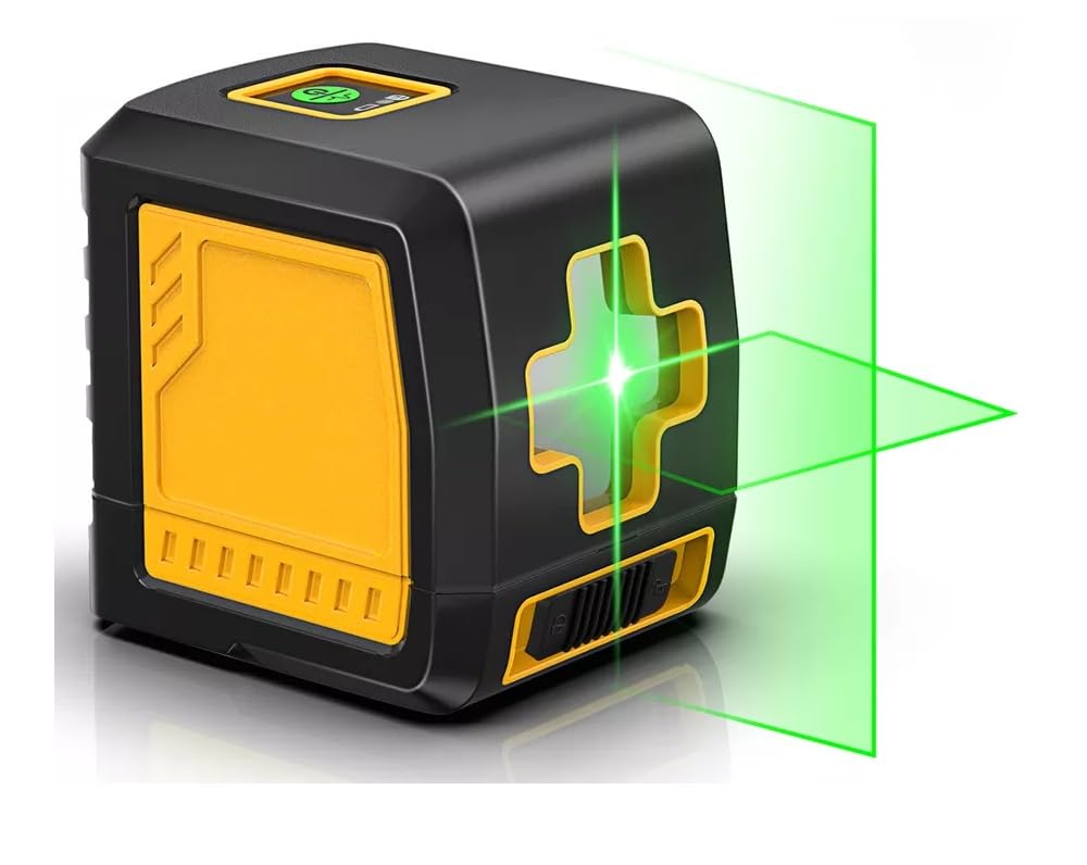 XPR3SS 30 Meters(98 feet) Green Self-Leveling With Adjustable Brightness Two Lines Cross Line Laser Level For Professional Home Building DIY