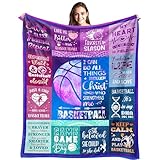 Boopeonr Basketball Blanket Gifts for Girls Woman Birthday Gifts Bedroom Decor Basketball Player Team Gifts Throw Blanket 50'x40'