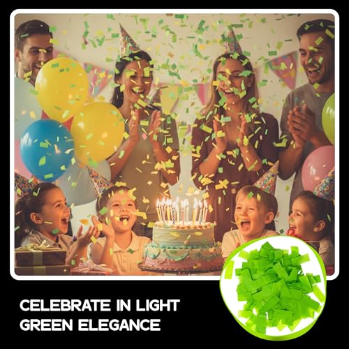 Image of Ultimate Confetti - Rectangular Light Green Tissue Paper Confetti - 20 lb