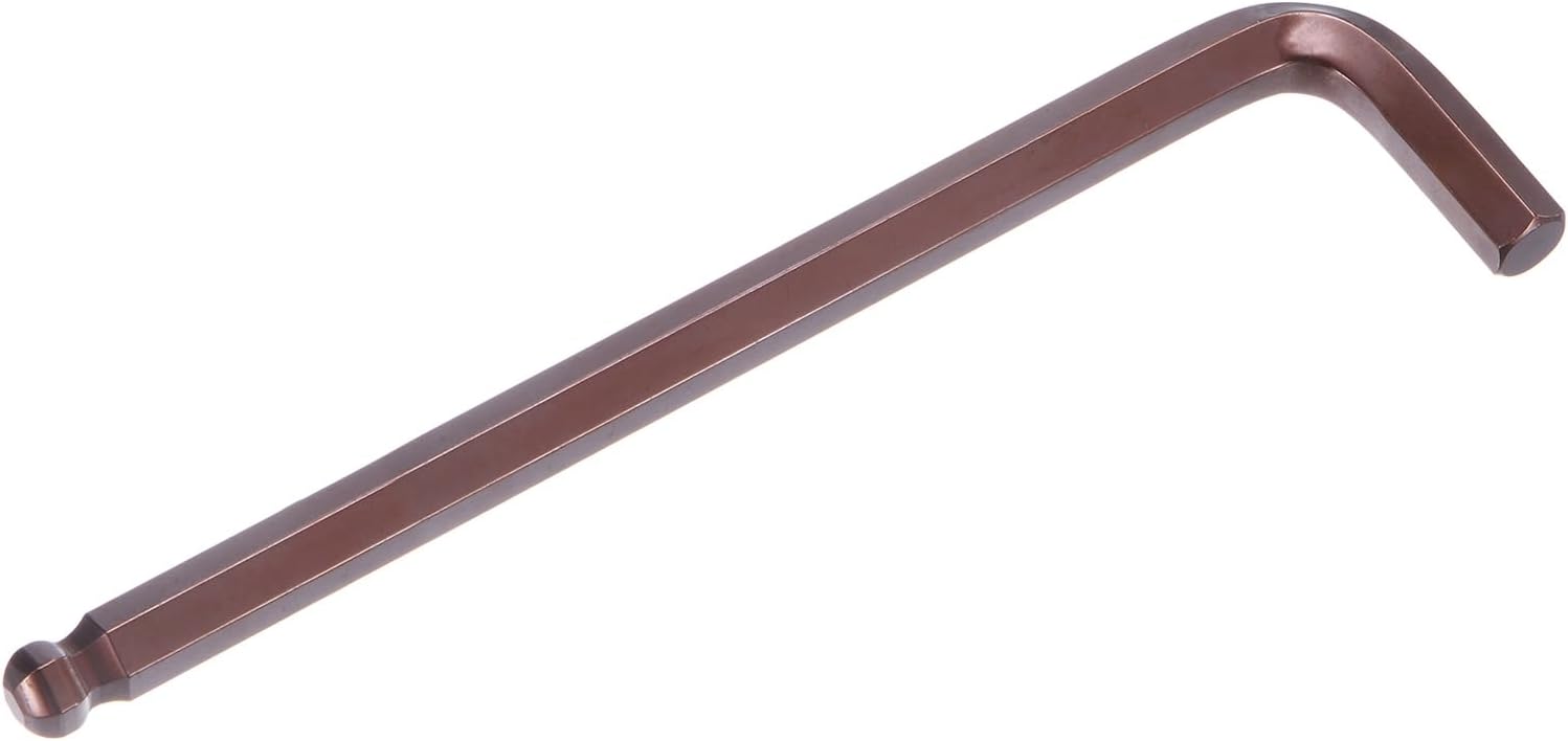 HARFINGTON Ball End Hex Key Wrench 14mm S2 Steel L-Shape Extra Long Arm Hexagon Metric Wrenches Repairing Tool for Home Repair, Red