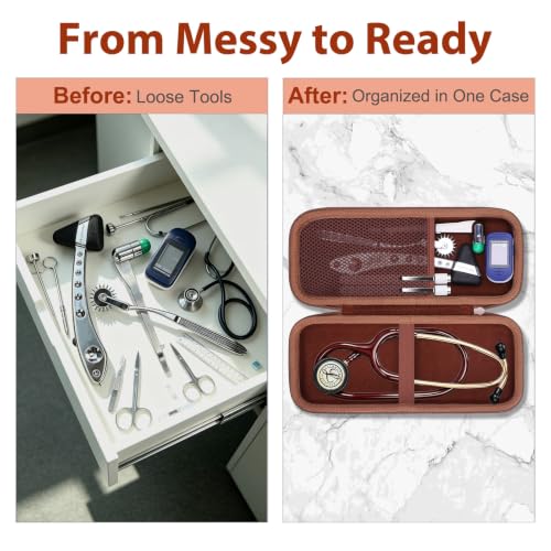 Image of Light Blue Stethoscope Case for 3M Littmann,MDF, ADC, Omron