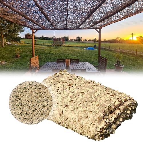 Toldo de red parasol exterior beige ideal para acampadas y zonas de caza