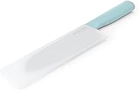 Vista 7 de KitchenAid Cuchillo Santoku forjado gourmet con cubierta de hoja de ajuste personalizado, cuchillo de cocina afilado, hoja de acero inoxidable Azul