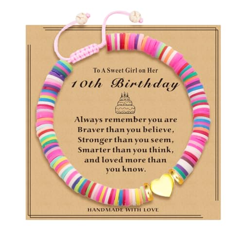 Happy Birthday Bracelets Gifts for 8-12 Year Old Girls,Heart Charm Bracelets Gifts for Teen Girls Unique Birthday Gifts for Daughter Granddaughter Niece Sister Friends