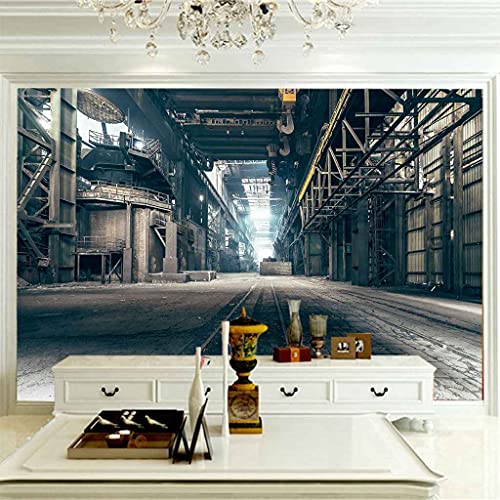 Papier peint industriel rétro 3D mural moderne salon 150x105 cm - 4