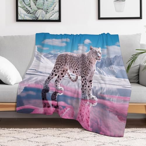 Couverture chaude léopard lavable en machine pour l'hiver - 3