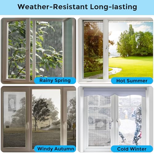 image for Secopad Black Window Screen Repair Kit, 4 in X 30 FT (360IN) Screen Re