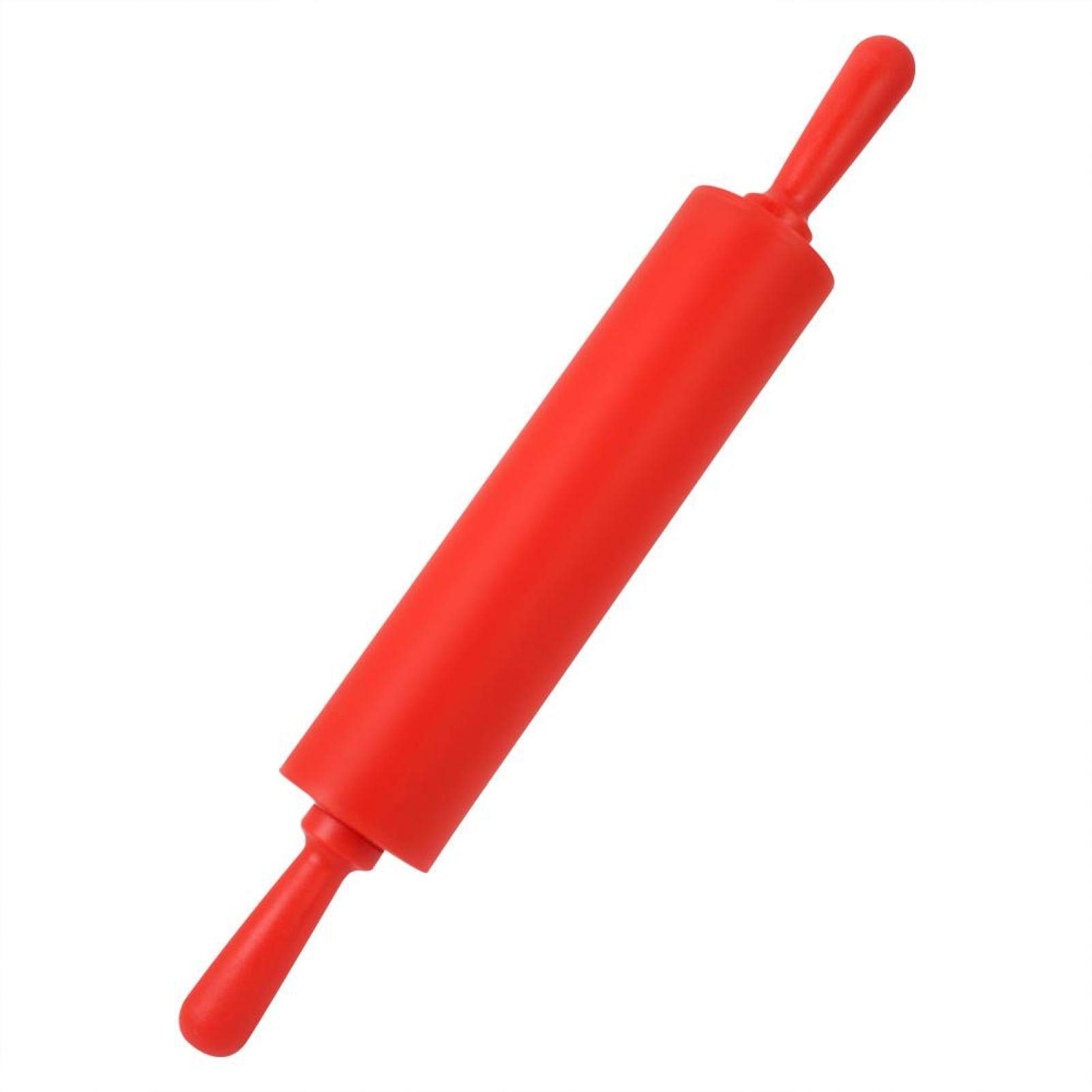Rouleau à pâtisserie en silicone de qualité alimentaire à économie de travail, outil de laminage de pâte, pour restaurant de biscuits à pizza à croûte de tarte(red)