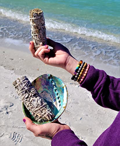 Large Sage Sticks 6 Inch - 5 Pack & Storage Bag, Very Thickly Wrapped, California White Sage Smudge Bundles, Sage Incense Sticks, Cleansing Negative Energy, Sage Bundle Set (White Sage - 5 Pack) #TOP5