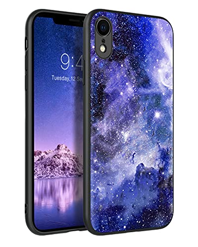 BENTOBEN iPhone XR Cases, iPhone XR Phone Case, Slim Fit Glow in The Dark Hybrid Hard PC Soft TPU Bumper Shockproof Protective Girls Women Boy Men Cases Cover for iPhone XR 6.1 Inch, Blue Nebula