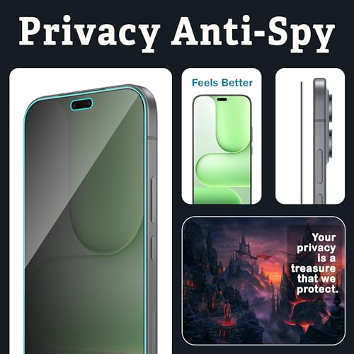 Image of FIRST MART Militry-Grade Privacy Screen Protector for Honor 600 Lite - Anti-Spy Edge to Edge Coverage I Case Friendly, 9H Hardness, Bubble-Free | Anti-Peeping, 2 Pack