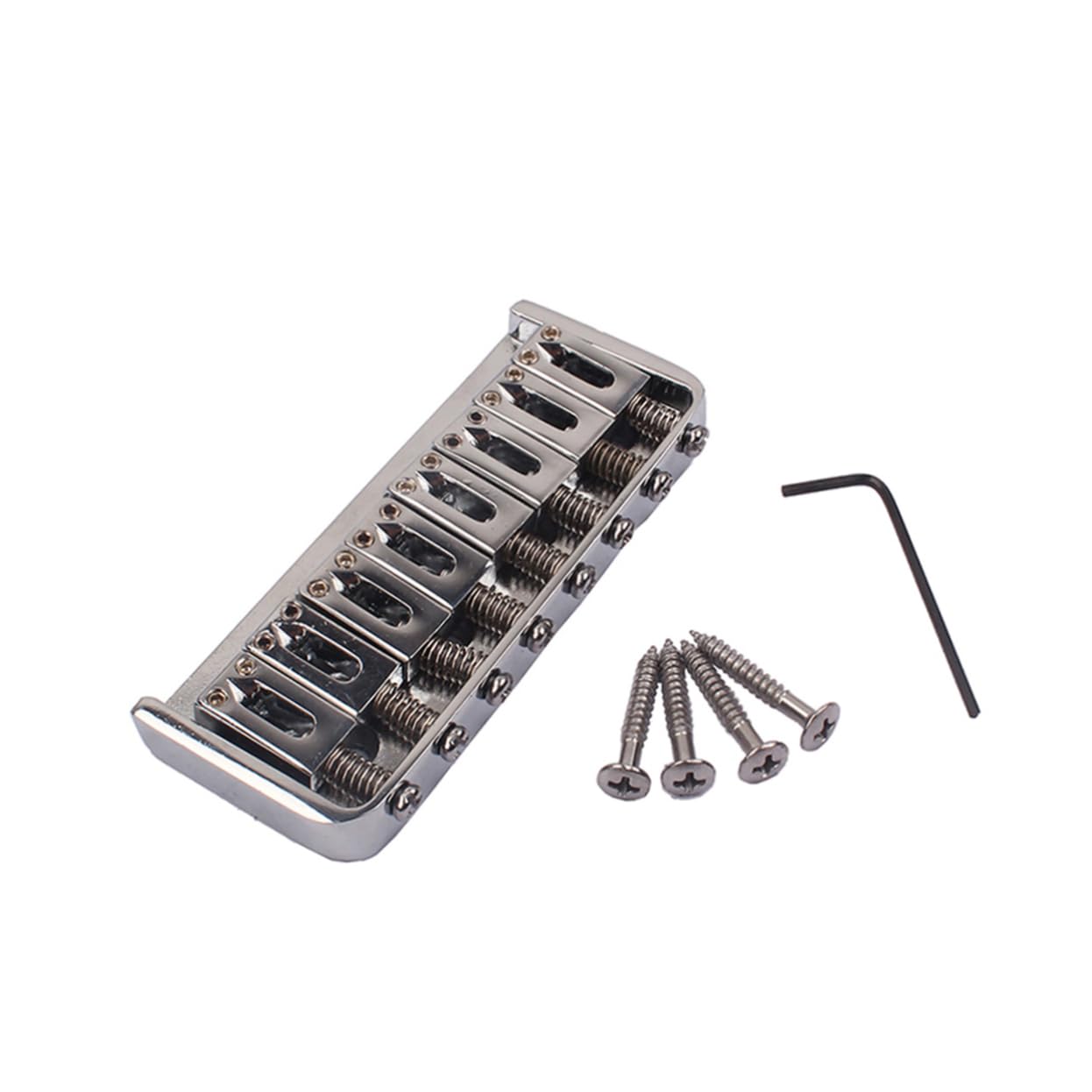 Abaodam Guitar Saddle Bridge 8 String Guitar Bridge Electric Bass Guitar Bridge Chrome Lightweight