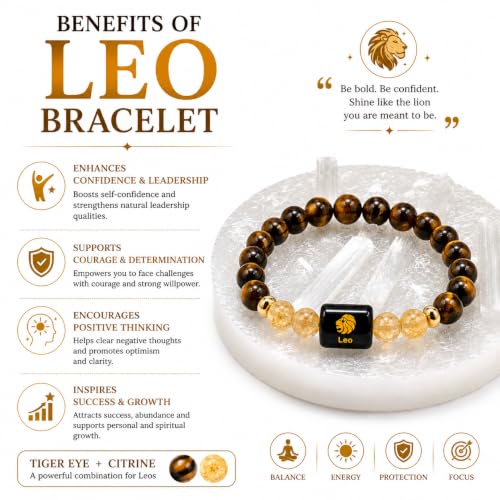 Image of Zodiac Crystal Bracelet with Raw Selenite Plate for Men & Women | Aries, Taurus, Gemini, Cancer, Leo, Virgo, Libra, Scorpio, Sagittarius, Capricorn, Aquarius & Pisces Rashi Bracelet | Astrology Healing Crystal Gift