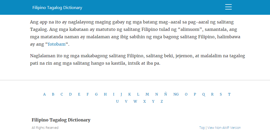 Tagalog Filipino for Android